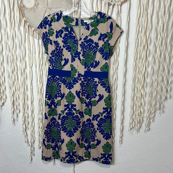 Boden Tapestry Nantucket Notch Neck Shift Dress Size 6R - Picture 4 of 11